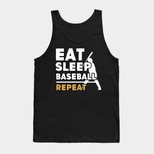 Eat sleep baseball repeat Tank Top